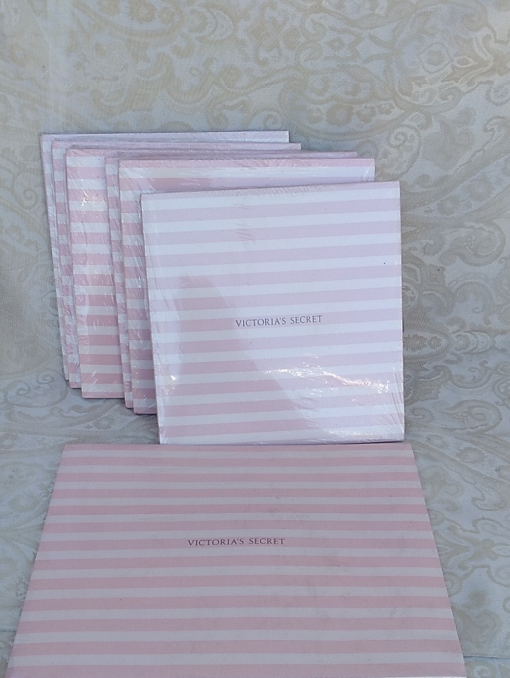 Vintage Victoria's Secret Paper Striped 7 Boxes
